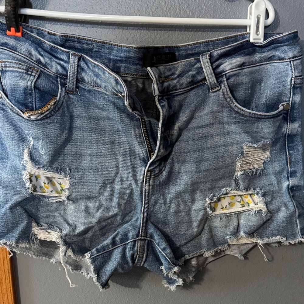 Judy Blue Light Blue Distressed Jean Shorts